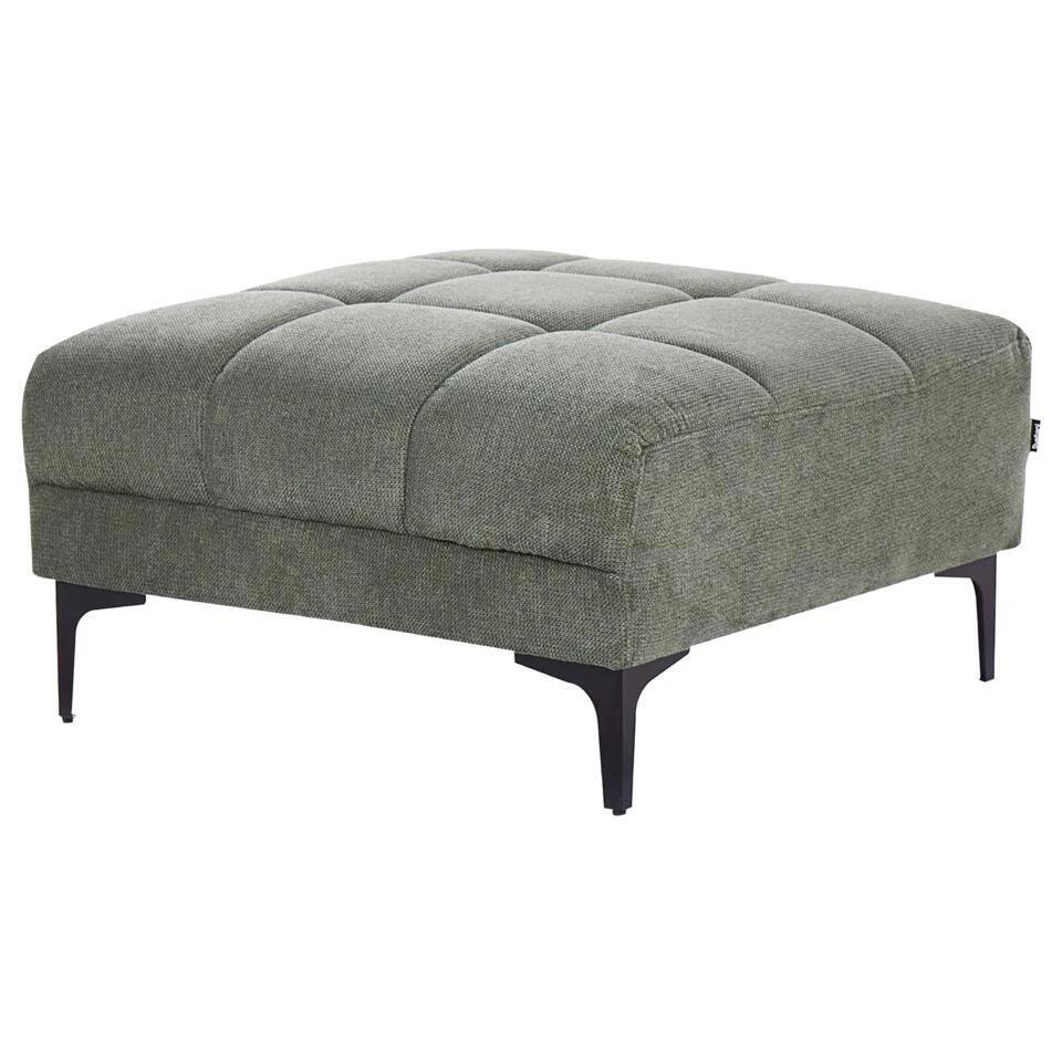 ALNES - Ottomaan - Donkergroen - Stof 5 ALNES - Ottomaan - Donkergroen - Stof - Afbeelding 3