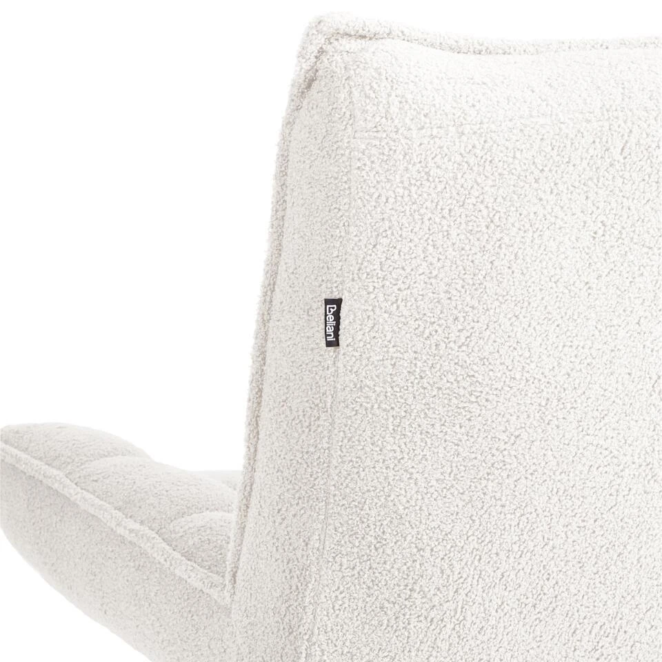 ALVESTA - Fauteuil - Wit - Bouclé 10 ALVESTA - Fauteuil - Wit - Bouclé - Afbeelding 8
