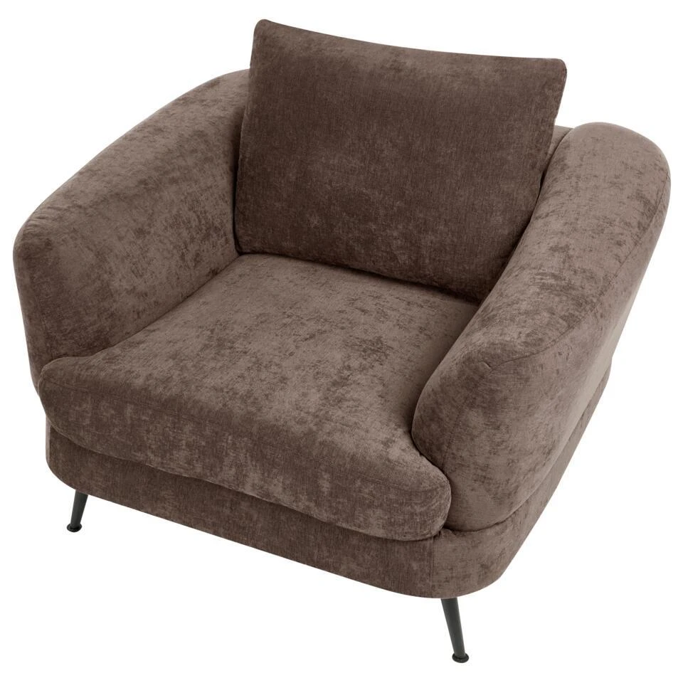 KJAER - Fauteuil - Donkerbruin - Chenille 9 KJAER - Fauteuil - Donkerbruin - Chenille - Afbeelding 7