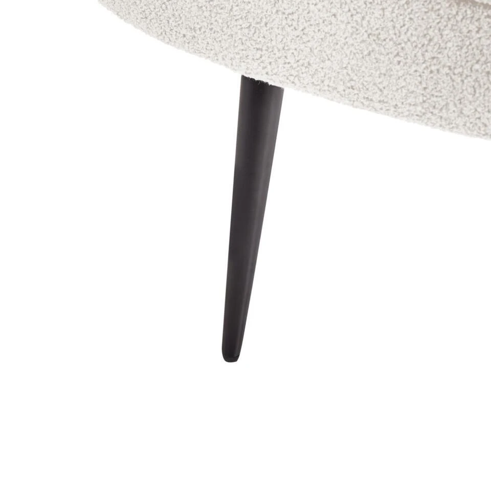 ALVESTA - Fauteuil - Wit - Bouclé 12 ALVESTA - Fauteuil - Wit - Bouclé - Afbeelding 10