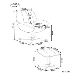 LIA - Fauteuil Met Hocker - Beige - Fluweel -LeenBakker Winkel ff728f4d9c0b4837b29d065867ae32b2