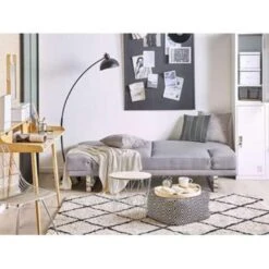 Beliani Slaapbank - YORK Grijs Polyester -LeenBakker Winkel ffb4145eac204473a35033ca00db3eba