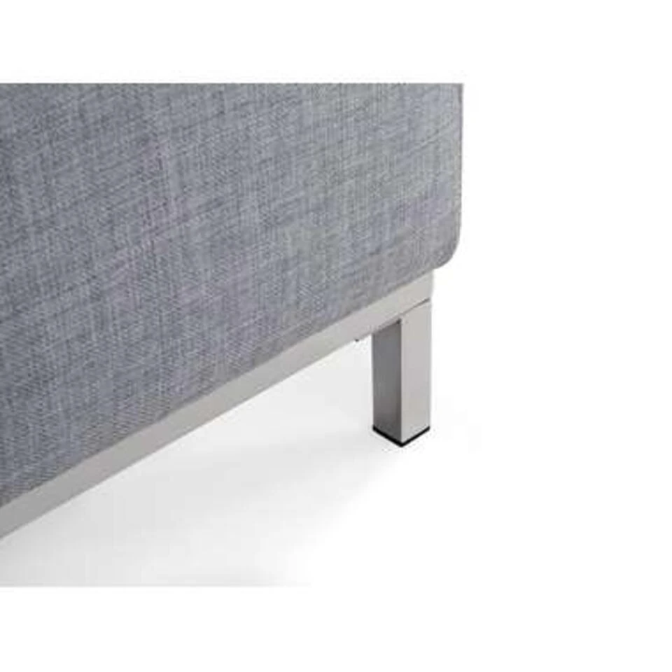 Beliani Ottomaan OSLO - Grijs Polyester 5 Beliani Ottomaan OSLO - Grijs Polyester - Afbeelding 3