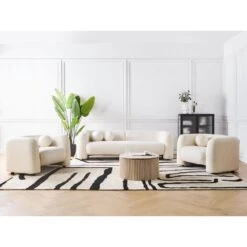 LEIREN - Fauteuil - Wit - Bouclé -LeenBakker Winkel ffb9e835dbce4879b249b8b89b15b6b8