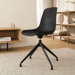 Nolon Nola-Pip Eetkamerstoel Zwart - Draaibaar - Zwart Onderstel -LeenBakker Winkel ffca80f8e6904a548dd7e97ce6a89723