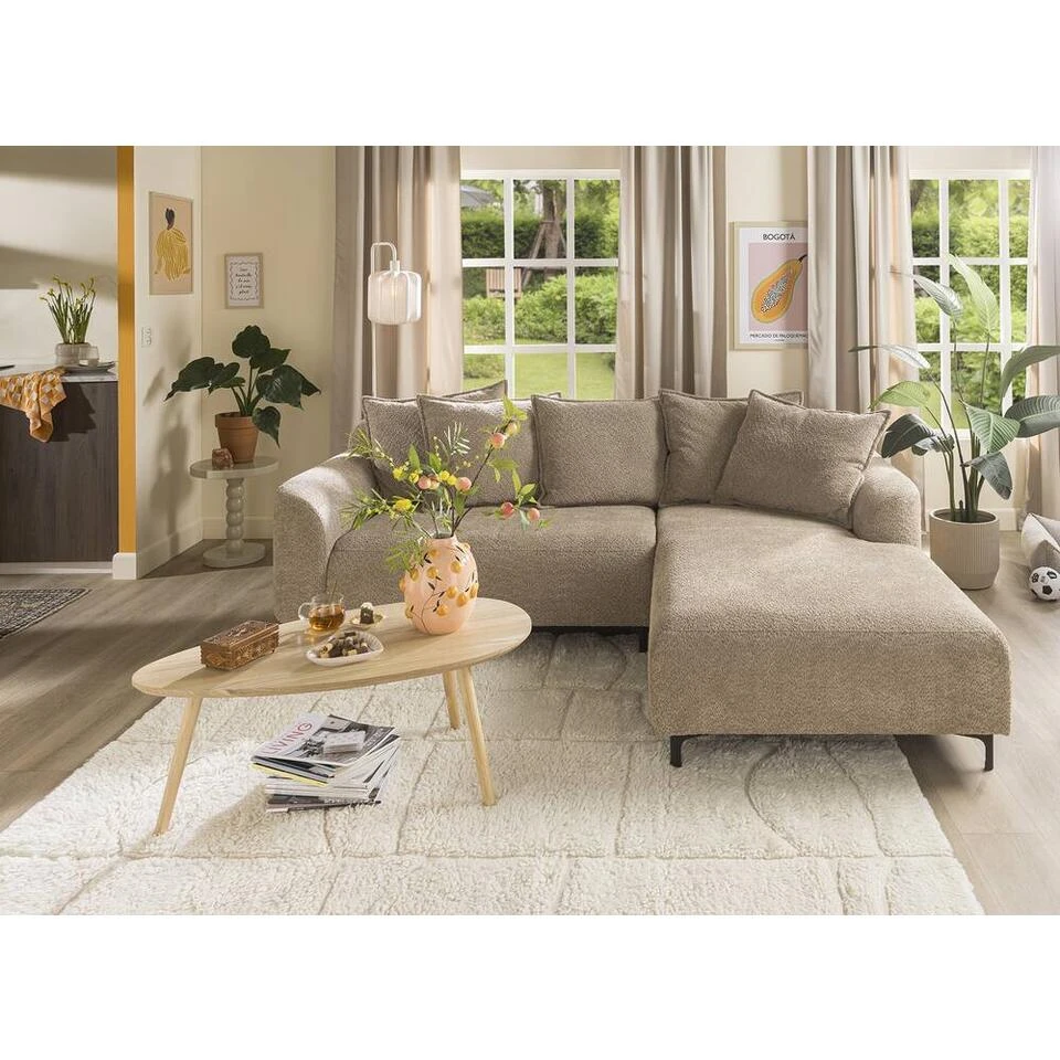 Bank Elsa Met Chaise Longue Rechts - Taupe 7 Bank Elsa Met Chaise Longue Rechts - Taupe - Afbeelding 5