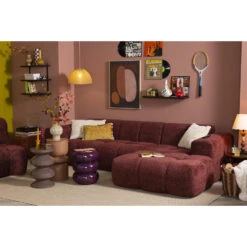 Hoekbank Beau Rechts - Raven - Wijnrood -LeenBakker Winkel sf 10108207 1