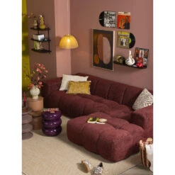 Hoekbank Beau Rechts - Raven - Wijnrood -LeenBakker Winkel sf 10108207 2