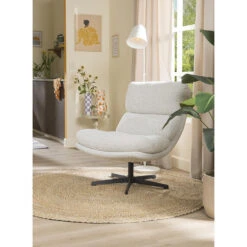 Fauteuil Bobbi Incl. Hocker - Greige -LeenBakker Winkel sf 10201088