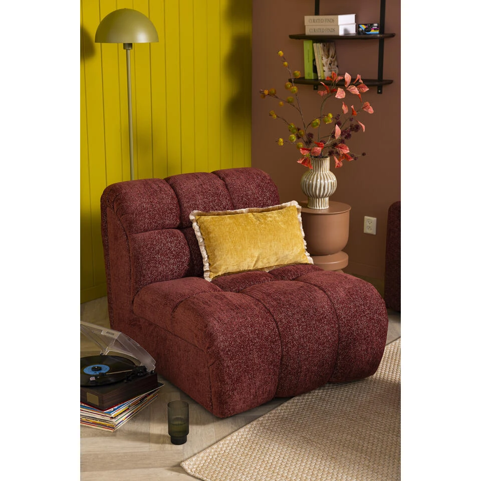 Draaifauteuil Beau - Stof Raven - Wijnrood 9 Draaifauteuil Beau - Stof Raven - Wijnrood - Afbeelding 7