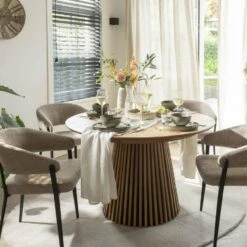 Eetkamerstoel Liv - Stof - Caramel -LeenBakker Winkel sf 10307171 1011