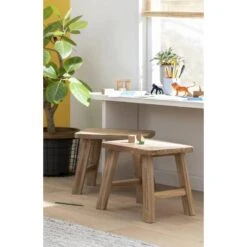 Kruk Quincy - Teak - 36x40x30 Cm -LeenBakker Winkel sf 11997512 1010