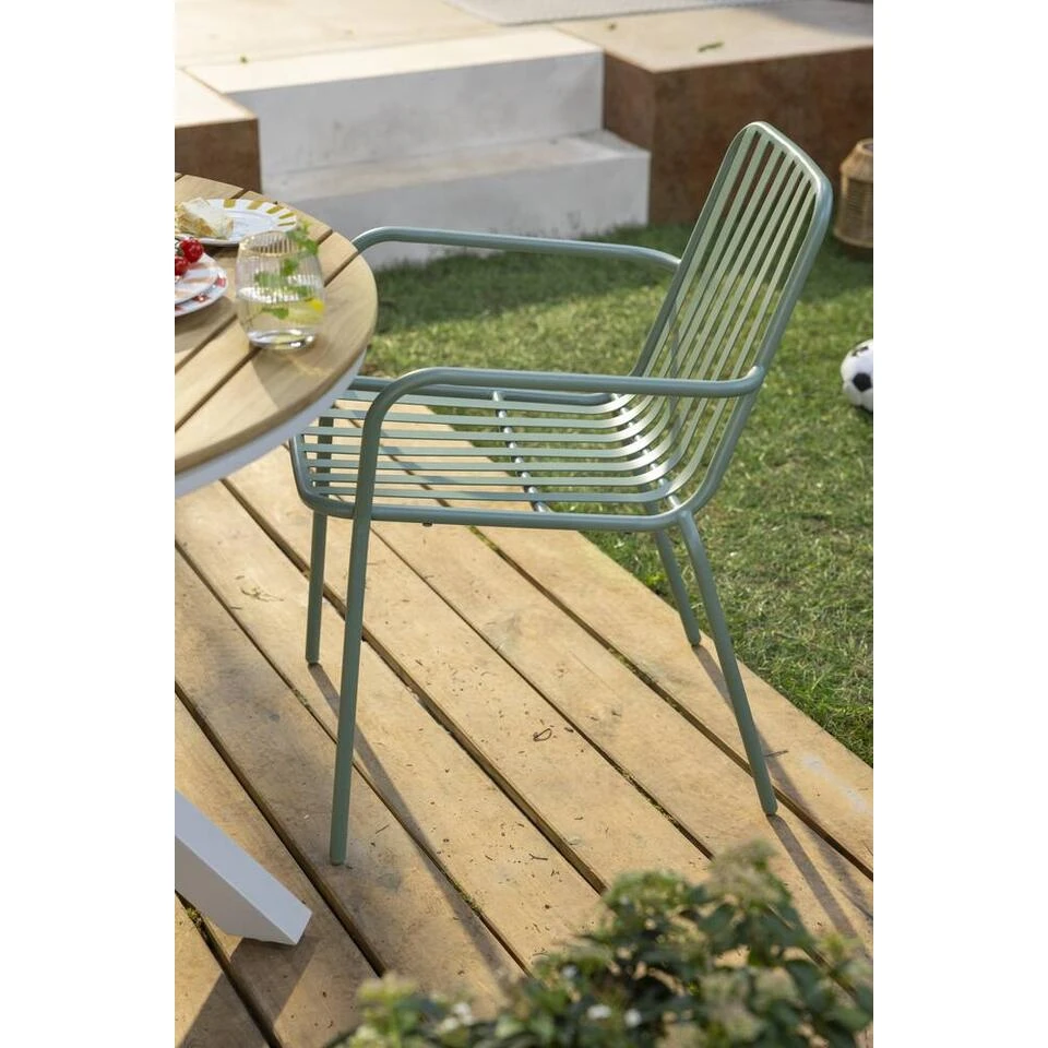 Stapelstoel Vence - Metaal Lichtgroen - 82x55x62 Cm 11 Stapelstoel Vence - Metaal Lichtgroen - 82x55x62 Cm - Afbeelding 9