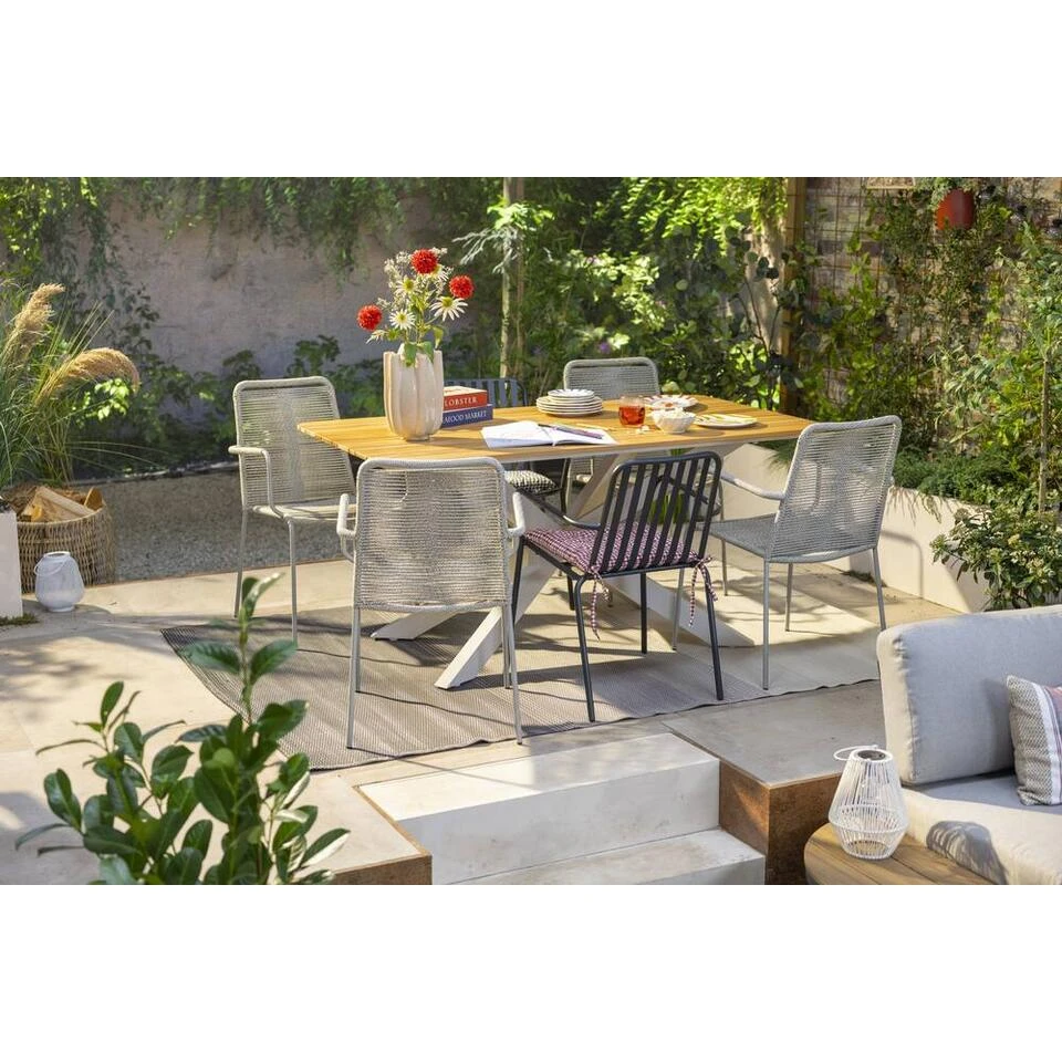 Stapelstoel Isola - Metaal/rope Zand - 85x53x64 Cm 11 Stapelstoel Isola - Metaal/rope Zand - 85x53x64 Cm - Afbeelding 9